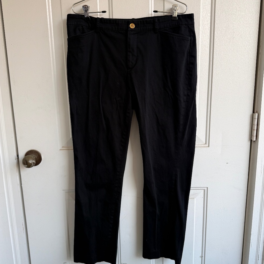 Lauren Ralph Lauren | Black Cotton Stretch Pants‎ | Size 12